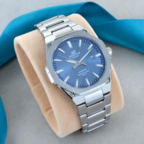 ساعت مچی مردانه کاسیو ادیفایس CASIO EDIFICE استیل آبی + جعبه