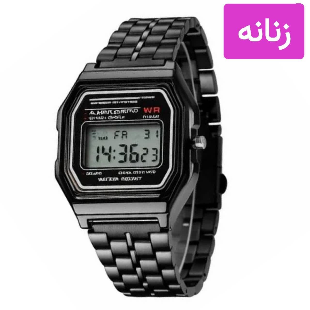ساعت زنانه کاسیو CASIO مدل WR لیتیوم دیجیتال درجه یک فول بلک