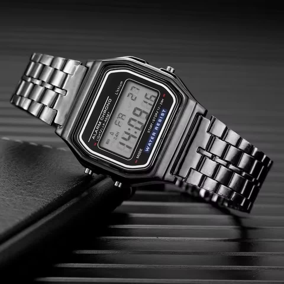 ساعت زنانه کاسیو CASIO مدل WR لیتیوم دیجیتال درجه یک فول بلک