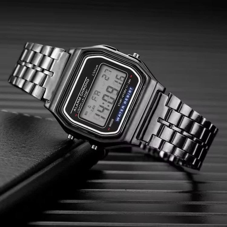 ساعت زنانه کاسیو CASIO مدل WR لیتیوم دیجیتال درجه یک فول بلک