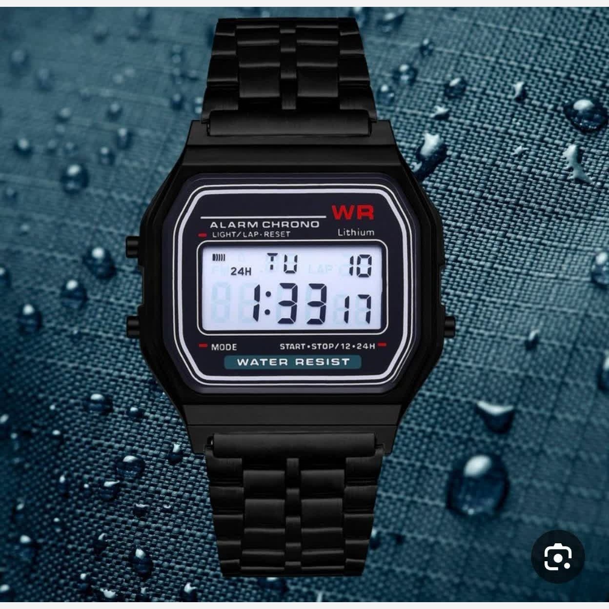 ساعت زنانه کاسیو CASIO مدل WR لیتیوم دیجیتال درجه یک فول بلک