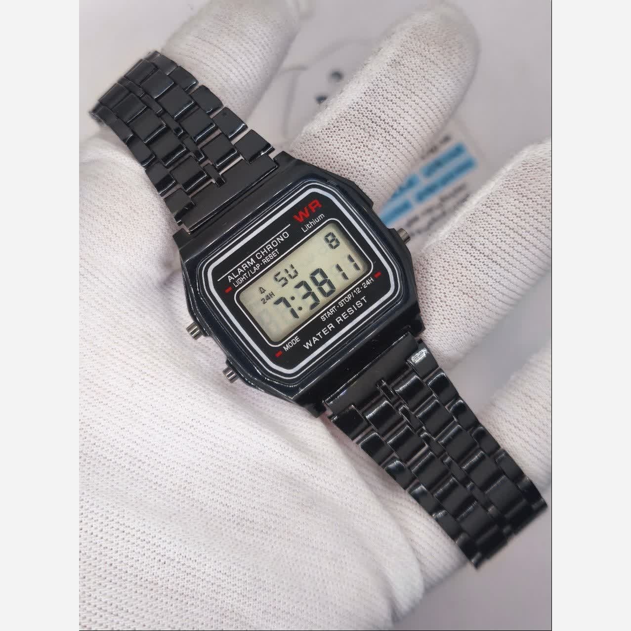 ساعت زنانه کاسیو CASIO مدل WR لیتیوم دیجیتال درجه یک فول بلک