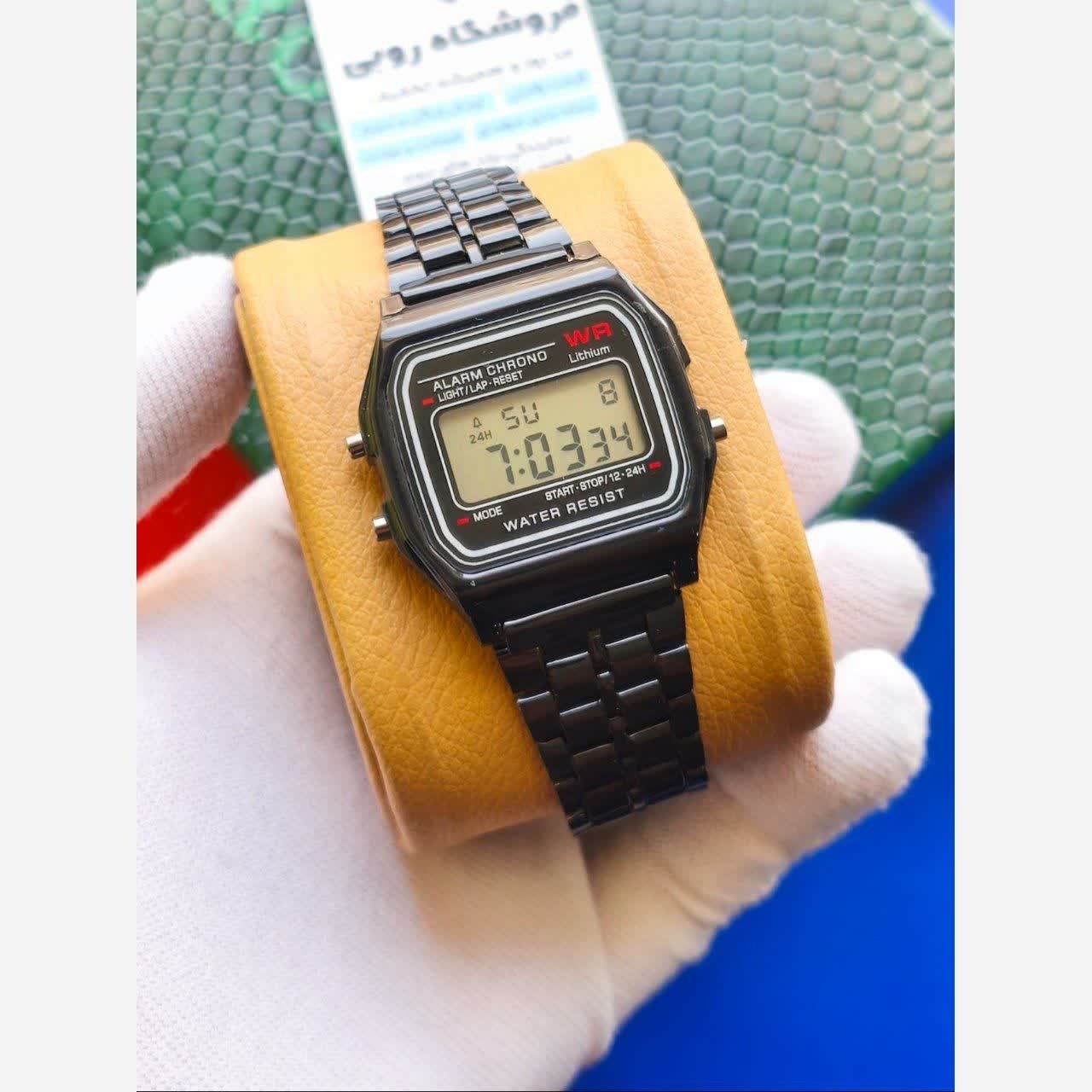 ساعت مردانه کاسیو CASIO مدل WR لیتیوم دیجیتال درجه یک فول بلک
