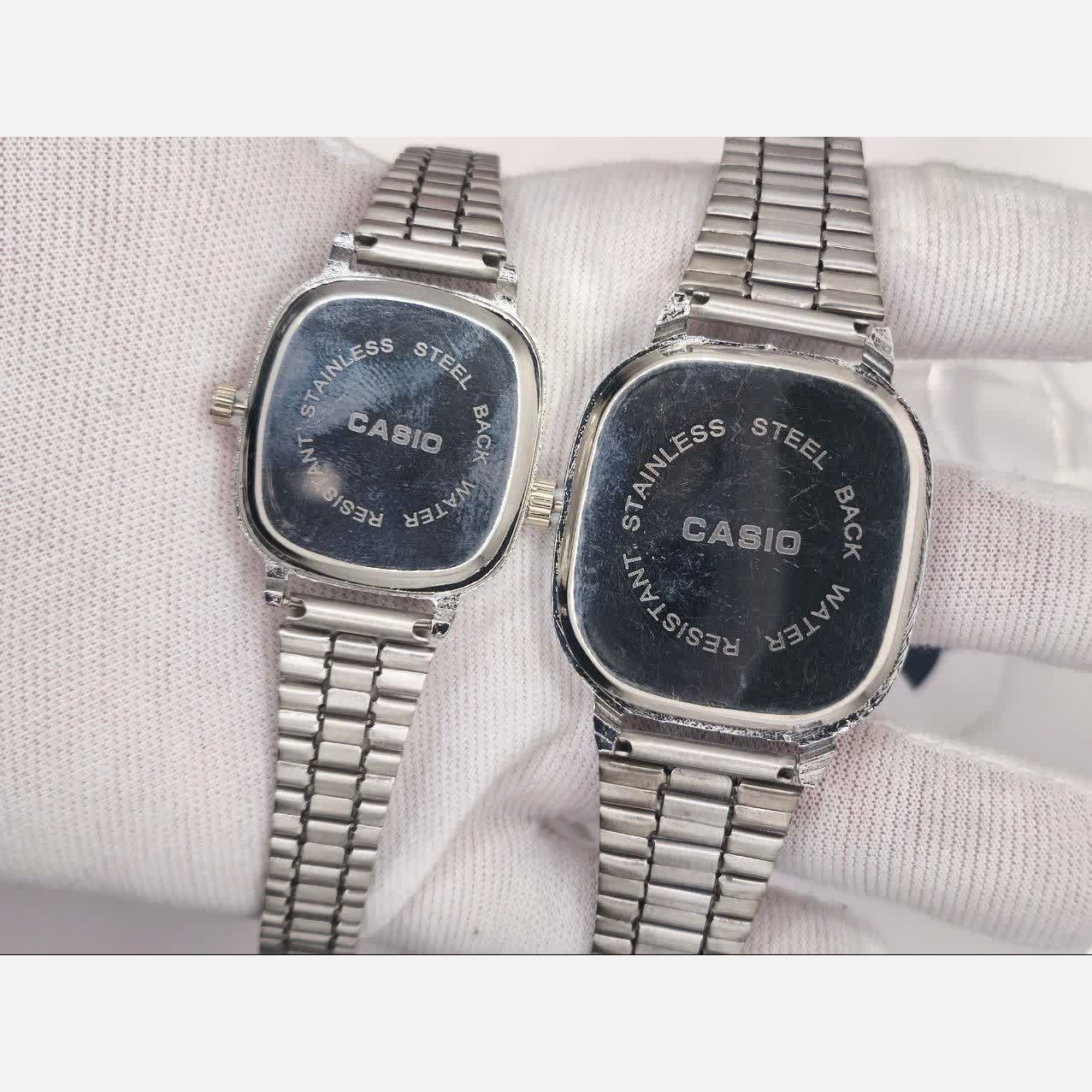 ست ساعت مچی زنانه و مردانه کاسیو اولدمانی CASIO صفحه سبز ژاپنی