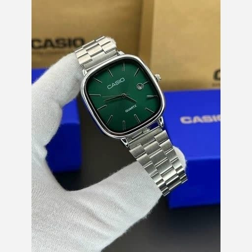 ست ساعت مچی زنانه و مردانه کاسیو اولدمانی CASIO صفحه سبز ژاپنی