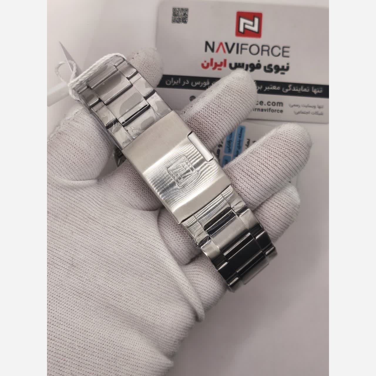 ساعت مچی مردانه کرنوگراف نیوی فورس NAVIFORCE مدل Nf8051 ژاپنی صفحه آبی