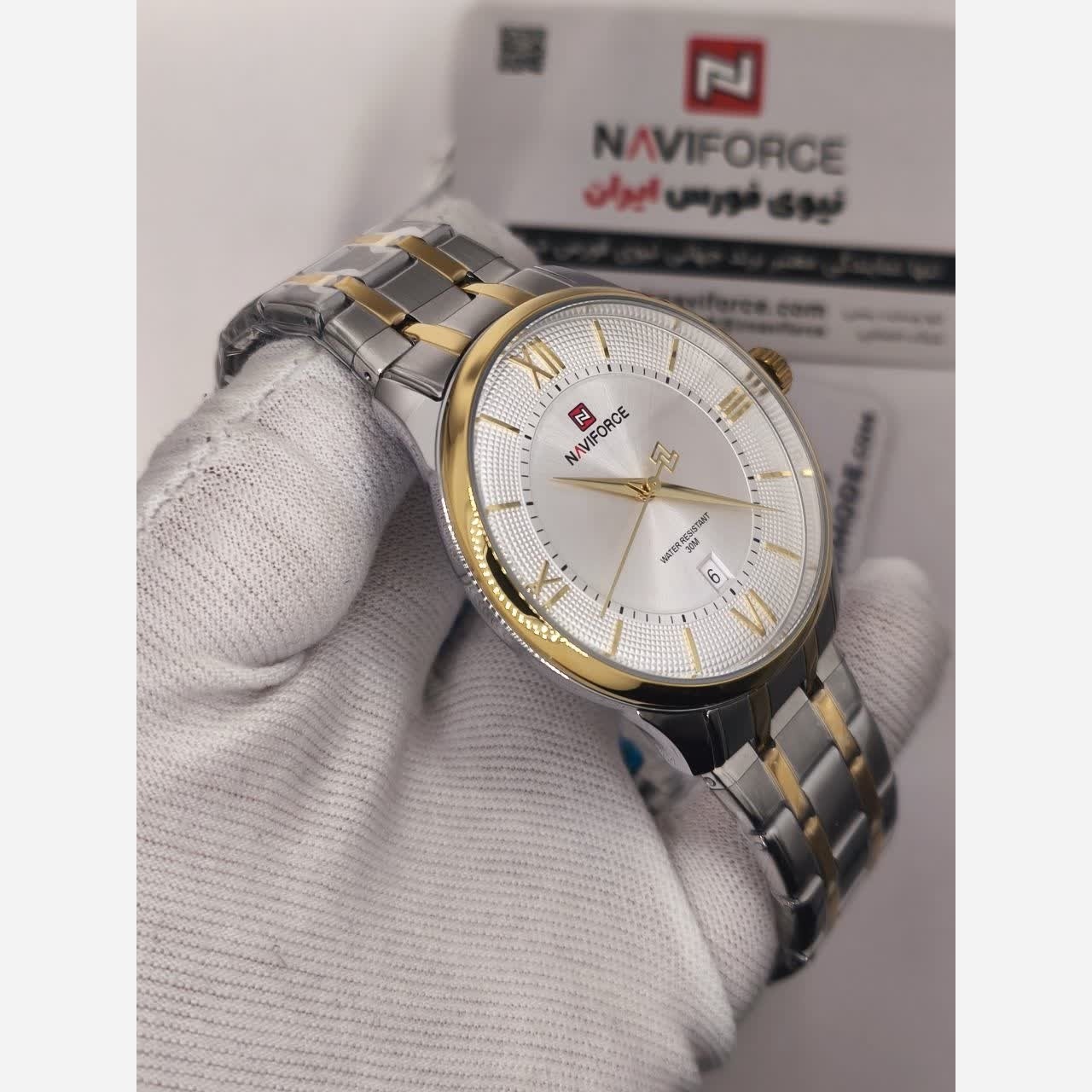 ساعت مچی مردانه نیوی فورس NAVIFORCE مدل Nf9272 ژاپنی استیل
