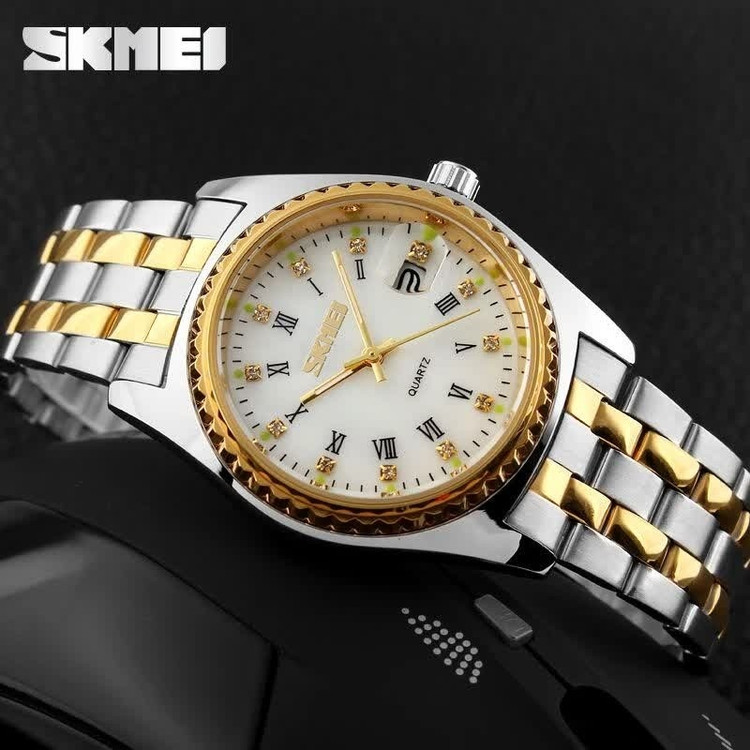 ست ساعت مچی زنانه و مردانه اسکمی SKMEI مدل 9098 اصلی استیل