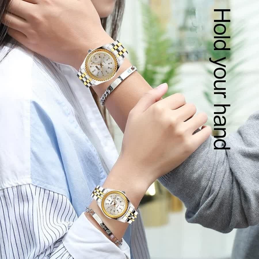 ست ساعت مچی زنانه و مردانه اسکمی SKMEI مدل 9098 اصلی استیل
