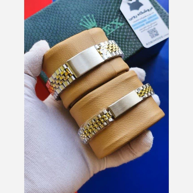 ست ساعت رولکس دیت جاست زنانه و مردانه ROLEX Date just نقره ای رگه طلایی سفید