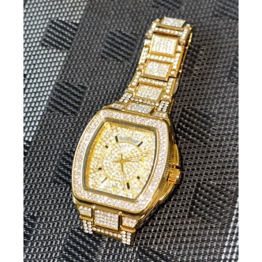 ساعت مچی زنانه فول نگین ریچارد میل (Richard Mille)طلایی