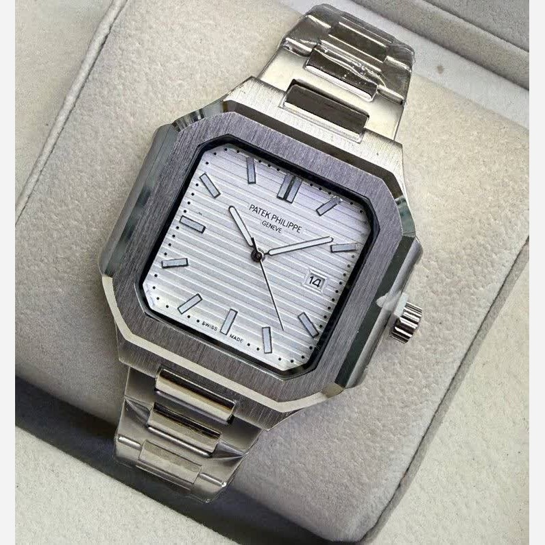ساعت مچی مردانه پتک فیلیپ Patek Philippe ارجینال قفل مخفی صفحه طوسی