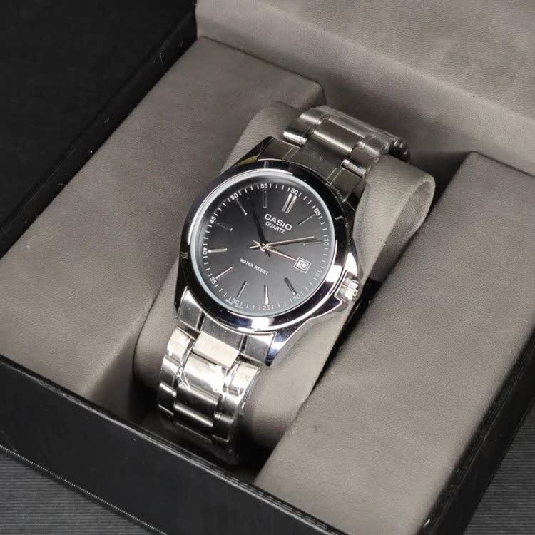 ست ساعت مچی زنانه و مردانه کاسیو CASIO موتور ژاپنی صفحه مشکی