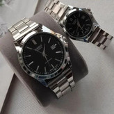 ست ساعت مچی زنانه و مردانه کاسیو CASIO موتور ژاپنی صفحه مشکی