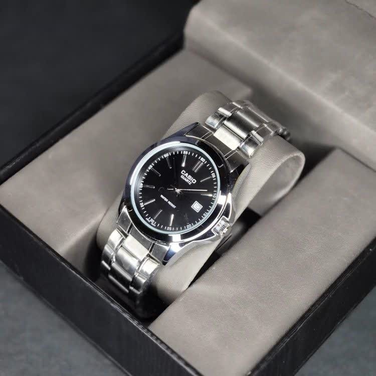 ست ساعت مچی زنانه و مردانه کاسیو CASIO موتور ژاپنی صفحه مشکی