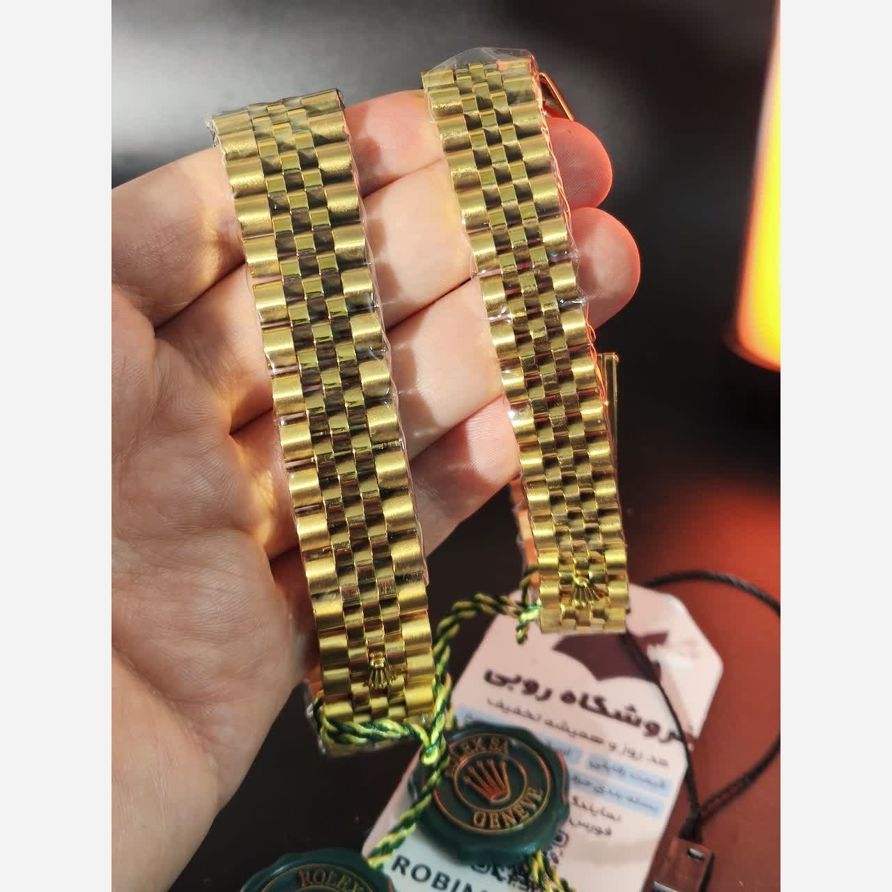 ست ساعت مچی زنانه و مردانه رولکس ROLEX موتور ژاپن بالاترین کیفیت طلایی