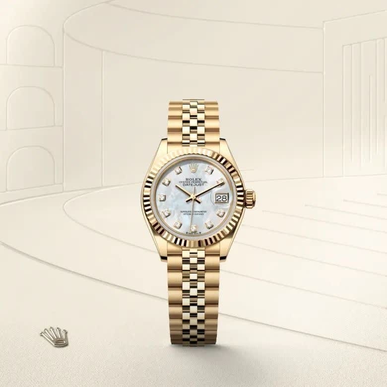 ست ساعت مچی زنانه و مردانه رولکس ROLEX موتور ژاپن بالاترین کیفیت طلایی