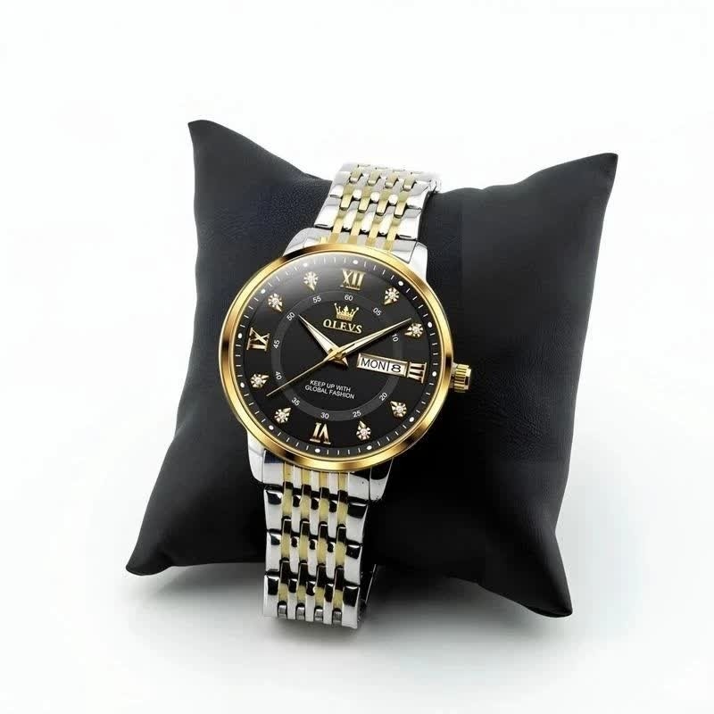ساعت مچی مردانه اولوز OLEVS اورجینال استیل صفحه مشکی