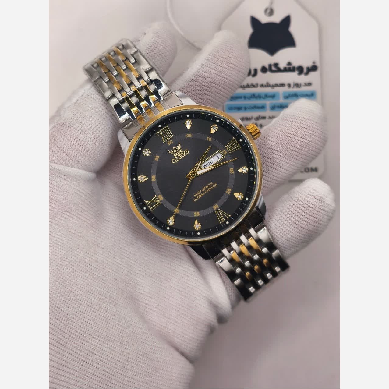 ساعت مچی مردانه اولوز OLEVS اورجینال استیل صفحه مشکی