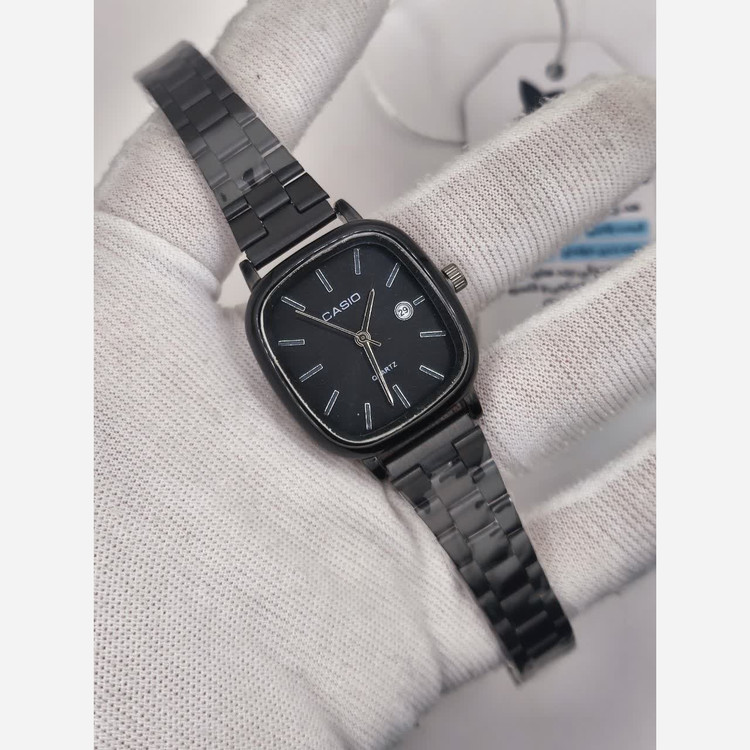 ساعت مچی زنانه کاسیو اولدمانی CASIO موتور ژاپن فول بلک