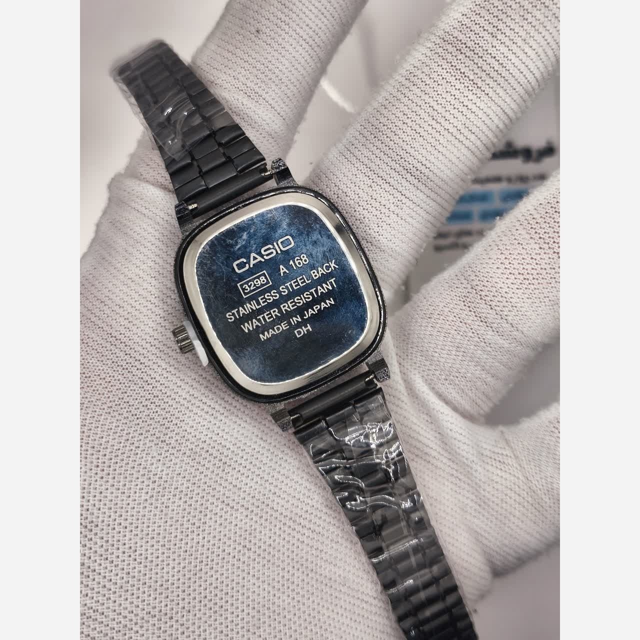 ساعت مچی زنانه کاسیو اولدمانی CASIO موتور ژاپن فول بلک