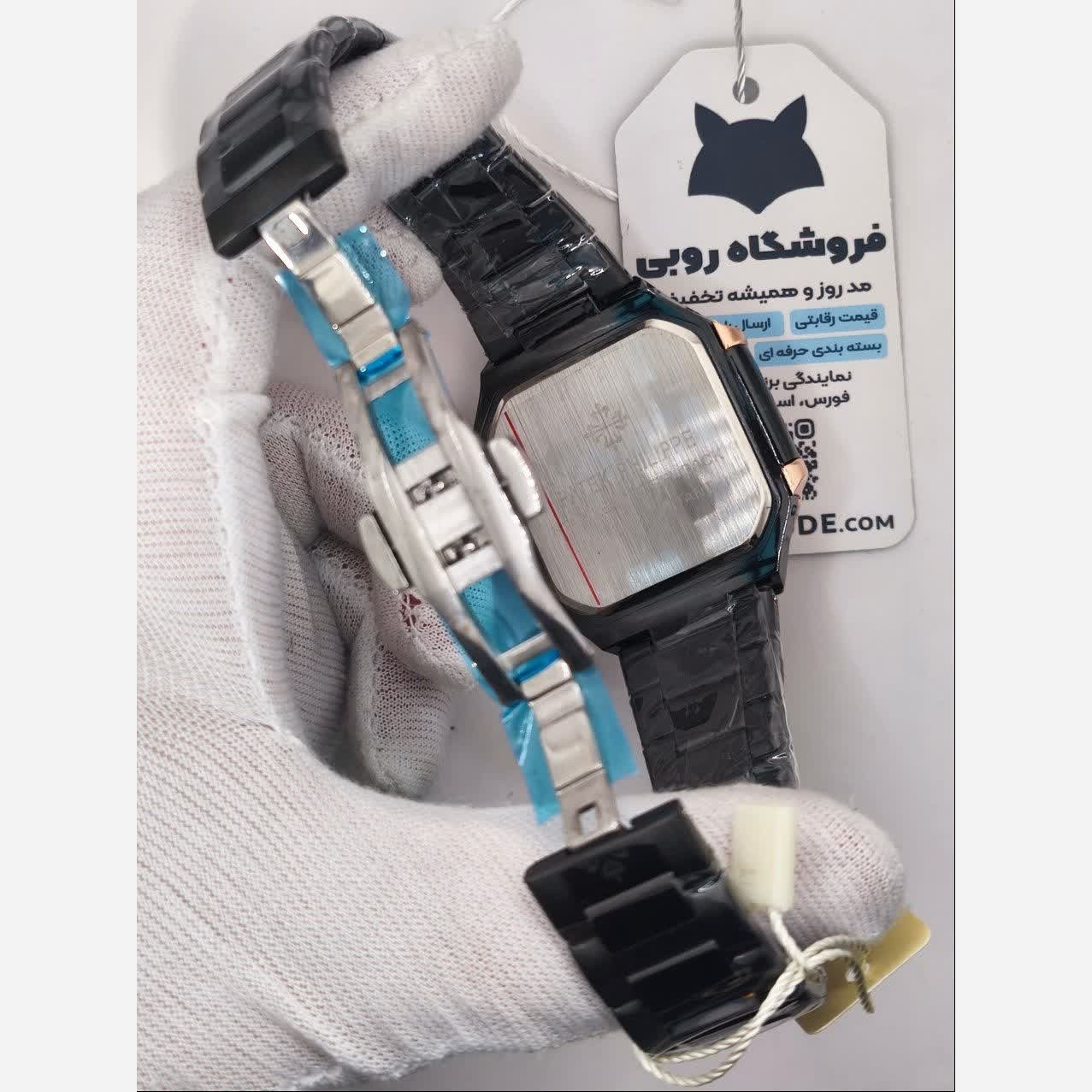 ساعت مچی مردانه پتک فیلیپ Patek Philippe ارجینال قفل مخفی مشکی