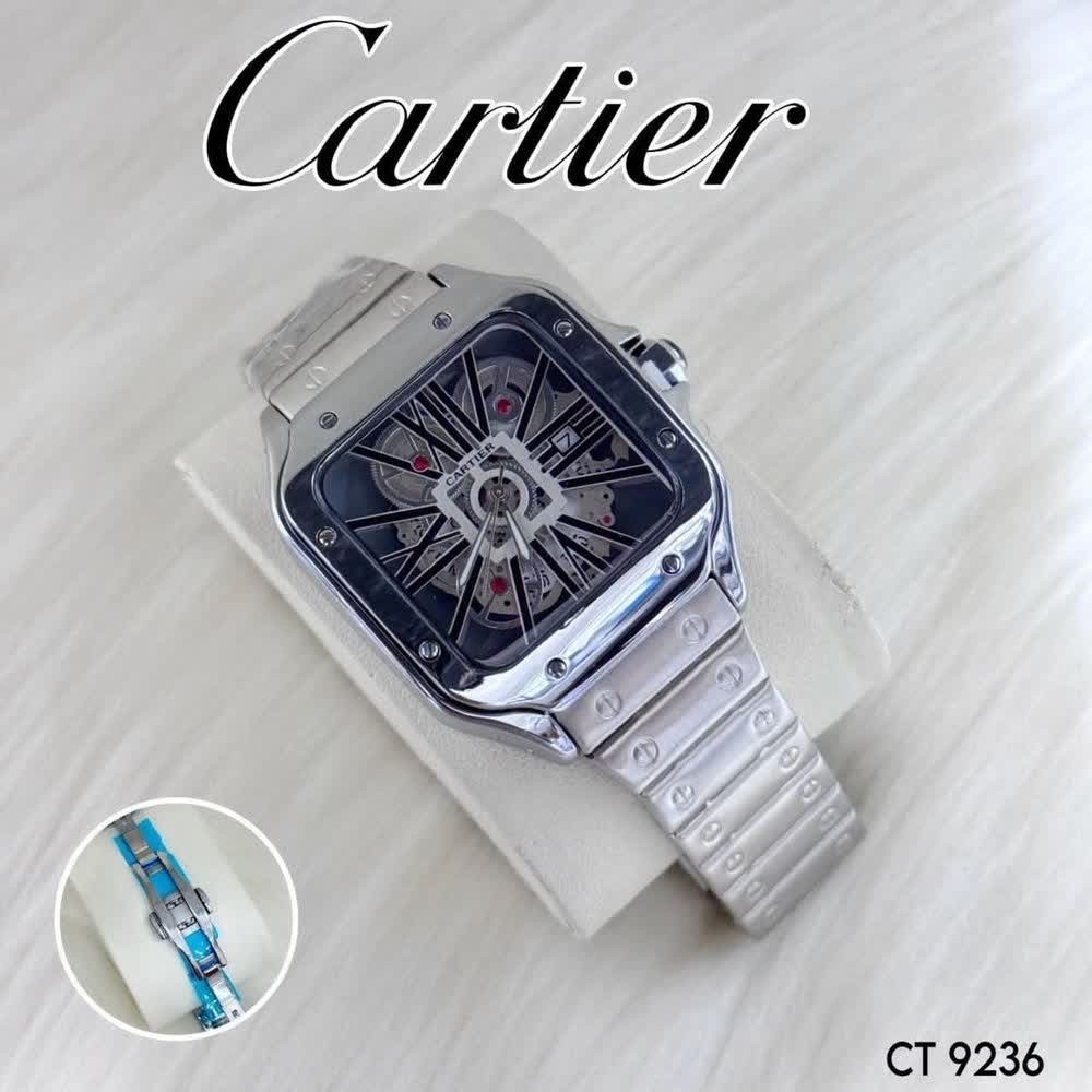 ساعت مچی مردانه کارتیر CARTIER ارجینال قفل مخفی استیل