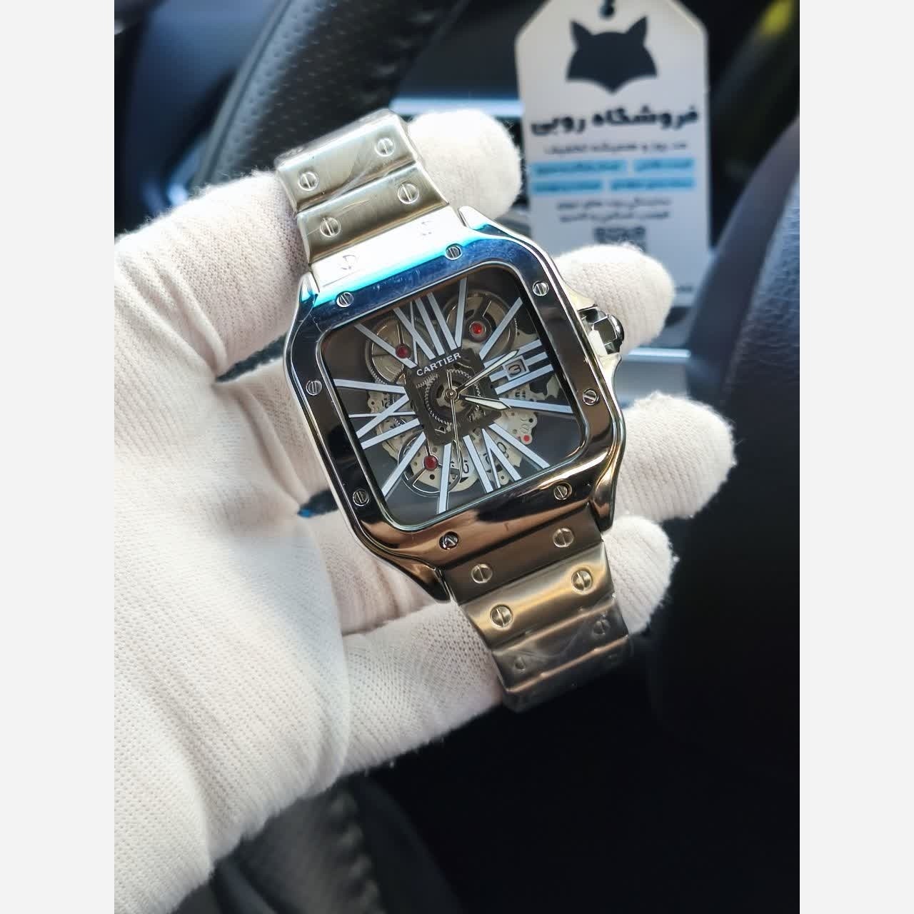 ساعت مچی مردانه کارتیر CARTIER ارجینال قفل مخفی استیل