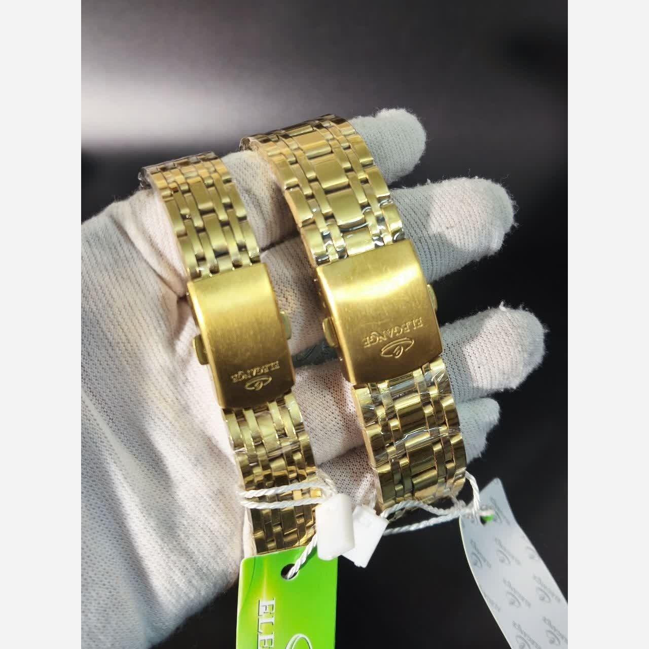 ست ساعت مچی زنانه و مردانه الگانس ELEGANCE طرح کرنو طلایی