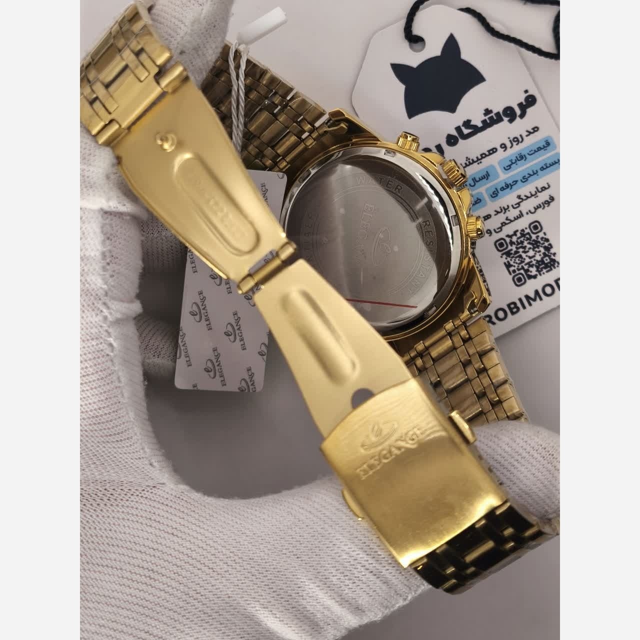 ست ساعت مچی زنانه و مردانه الگانس ELEGANCE طرح کرنو طلایی