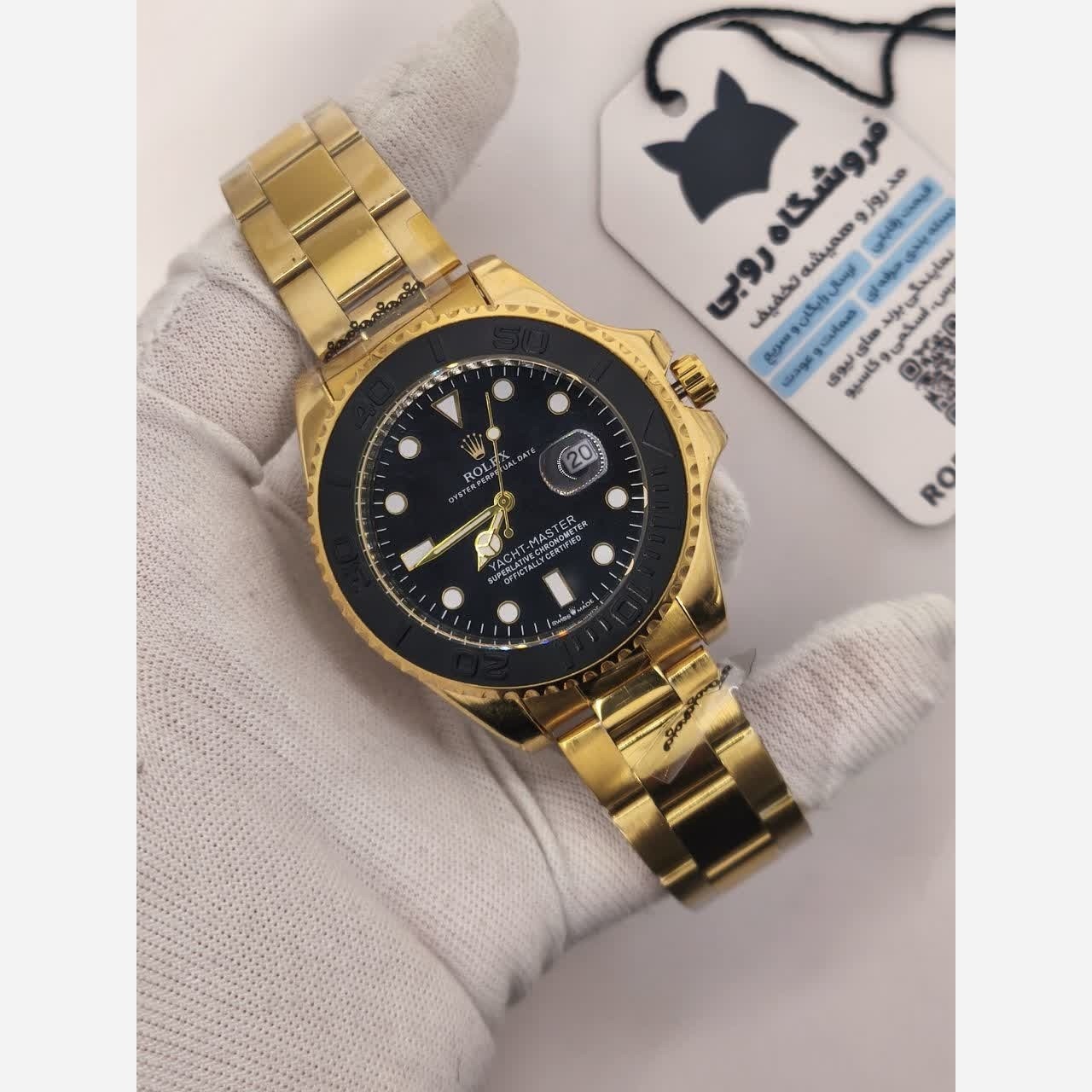 ساعت مچی مردانه رولکس یاخ مستر میوتا ROLEX تاچمتردار طلایی