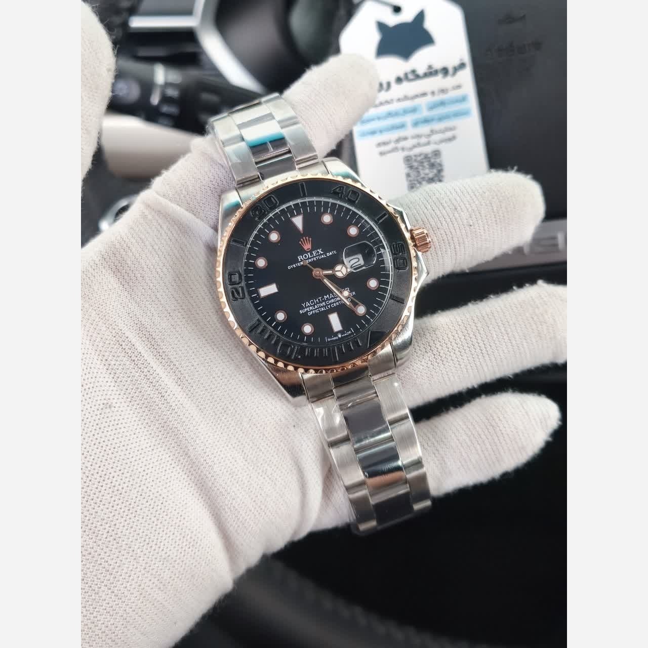 ساعت مچی مردانه رولکس یاخ مستر میوتا ROLEX تاچمتردار نقره ای