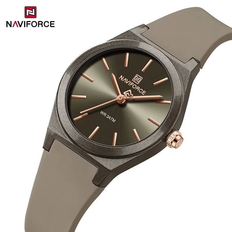 ساعت مچی عقربه ای زنانه نیوی فورس NAVIFORCE مدل Nf5056 طوسی