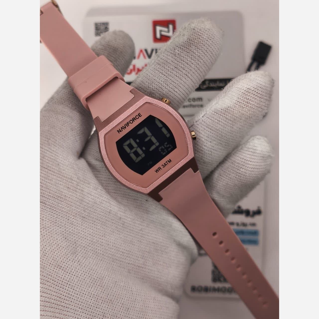 ساعت مچی عقربه ای زنانه نیوی فورس NAVIFORCE مدل Nf5064 صورتی
