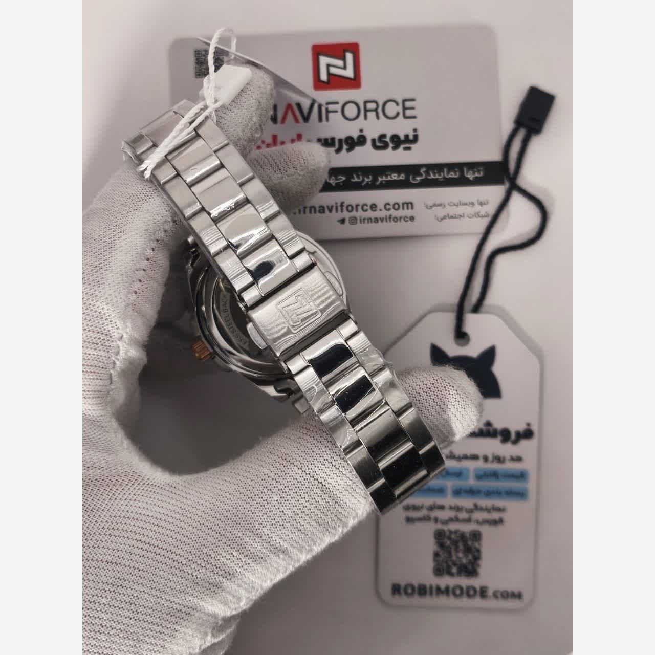 ساعت مچی عقربه ای زنانه نیوی فورس NAVIFORCE مدل Nf5062 صفحه سبز