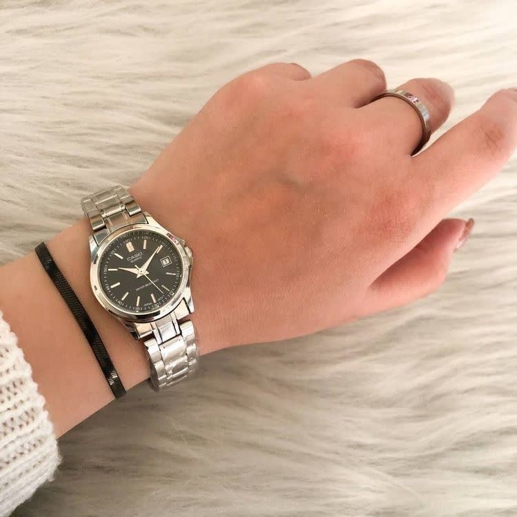 ساعت مچی زنانه کاسیو CASIO مشکی موتور ژاپنی + جعبه