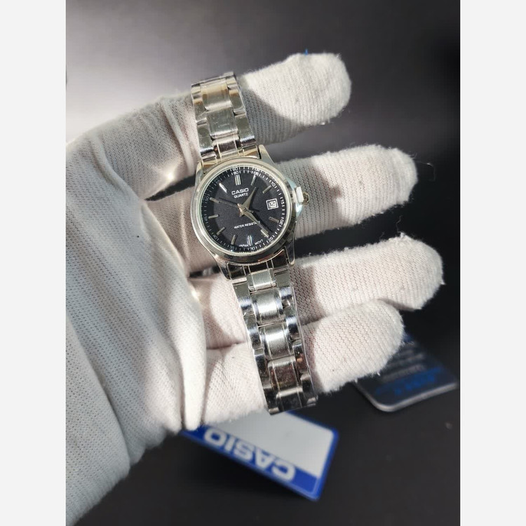 ساعت مچی زنانه کاسیو CASIO مشکی موتور ژاپنی + جعبه