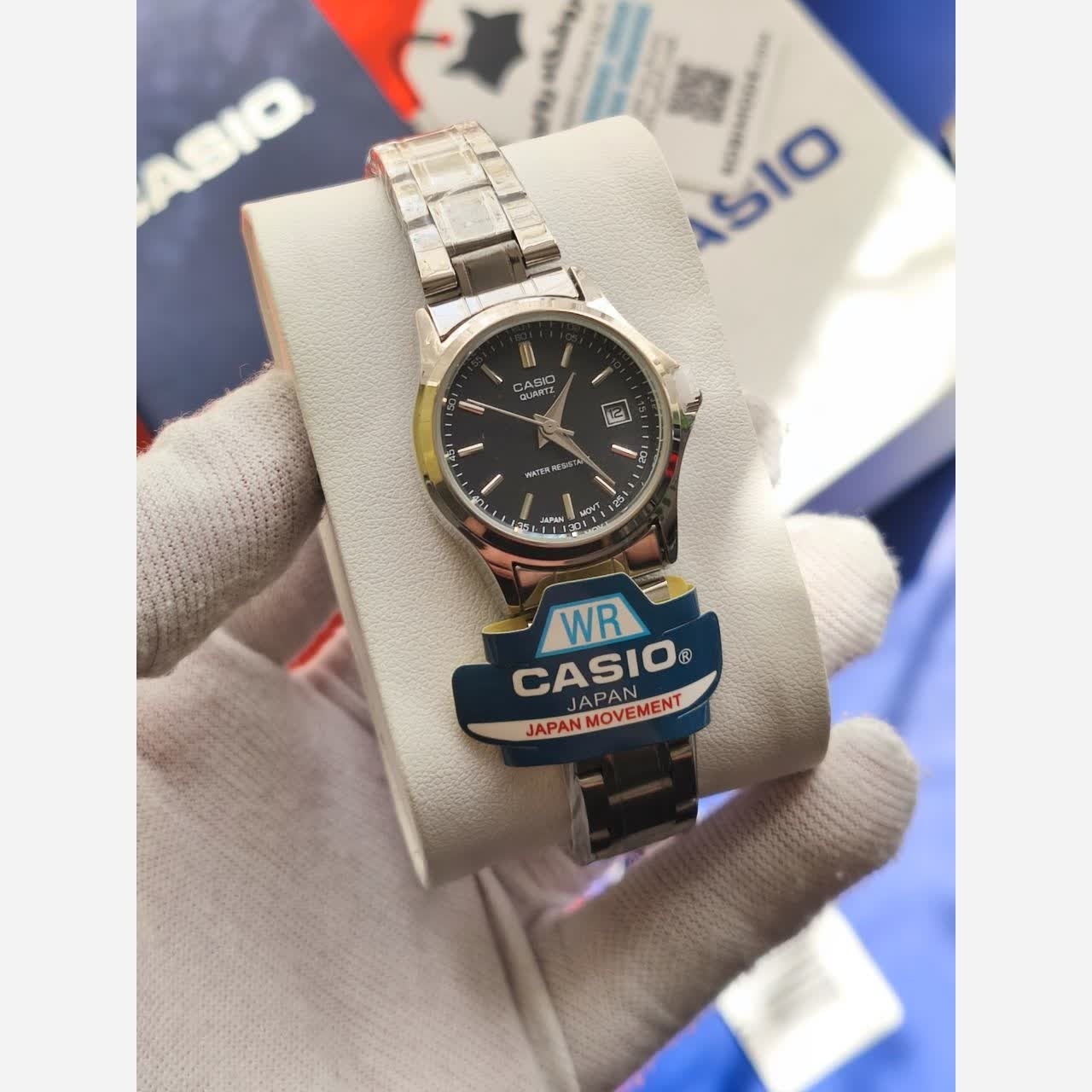ساعت مچی زنانه کاسیو CASIO مشکی موتور ژاپنی + جعبه