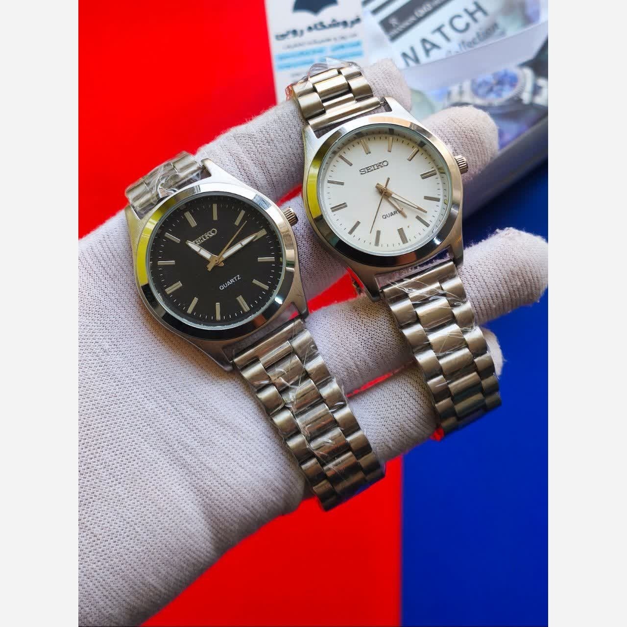 ساعت مچی عقربه ای مردانه سیکو SEIKO صفحه سفید ژاپنی