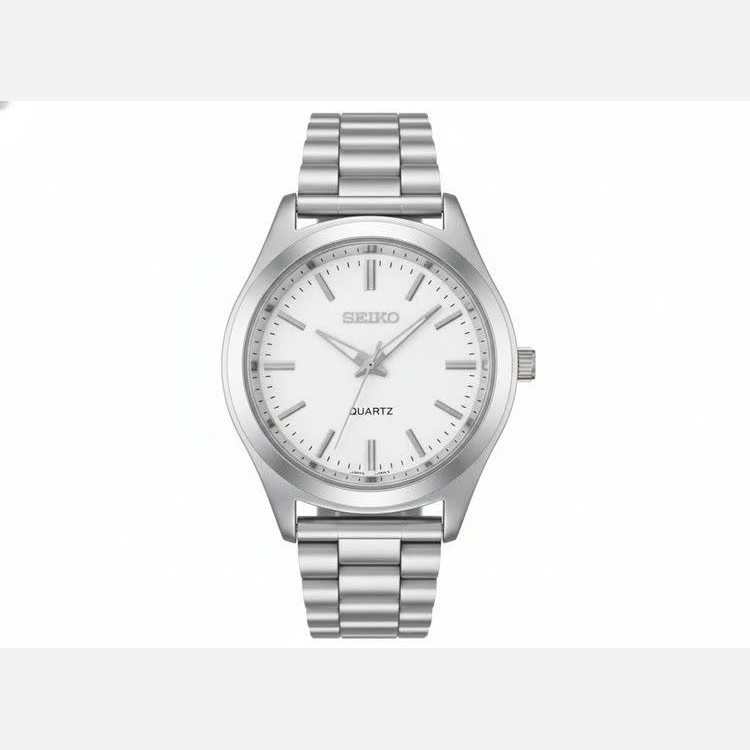 ساعت مچی عقربه ای مردانه سیکو SEIKO صفحه سفید ژاپنی