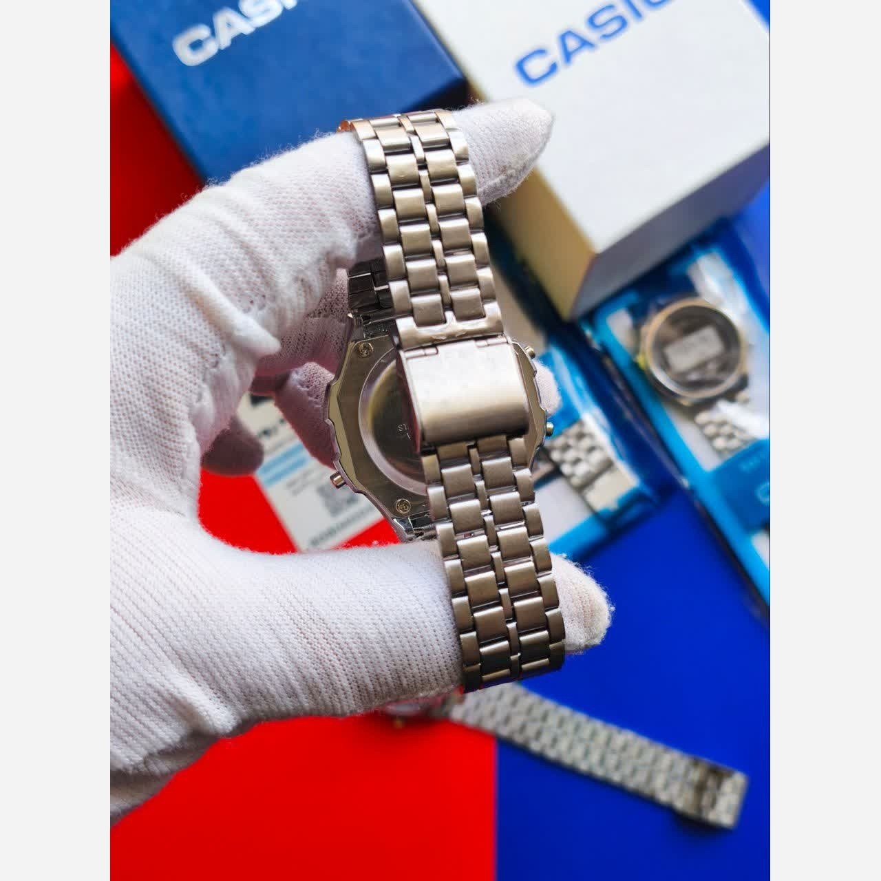 ساعت مچی مردانه کاسیو CASIO دیجیتال صفحه گرد سفید