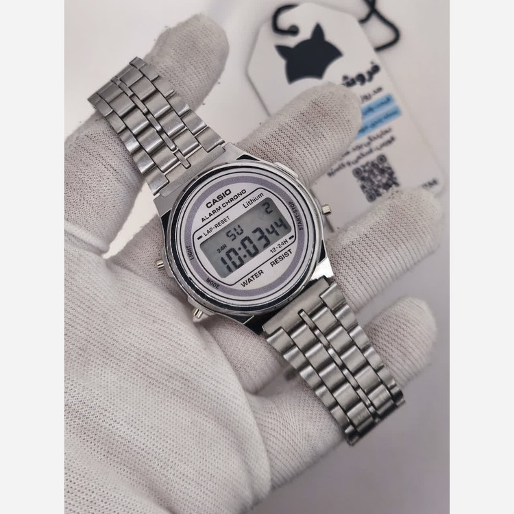 ساعت مچی مردانه کاسیو CASIO دیجیتال صفحه گرد سفید