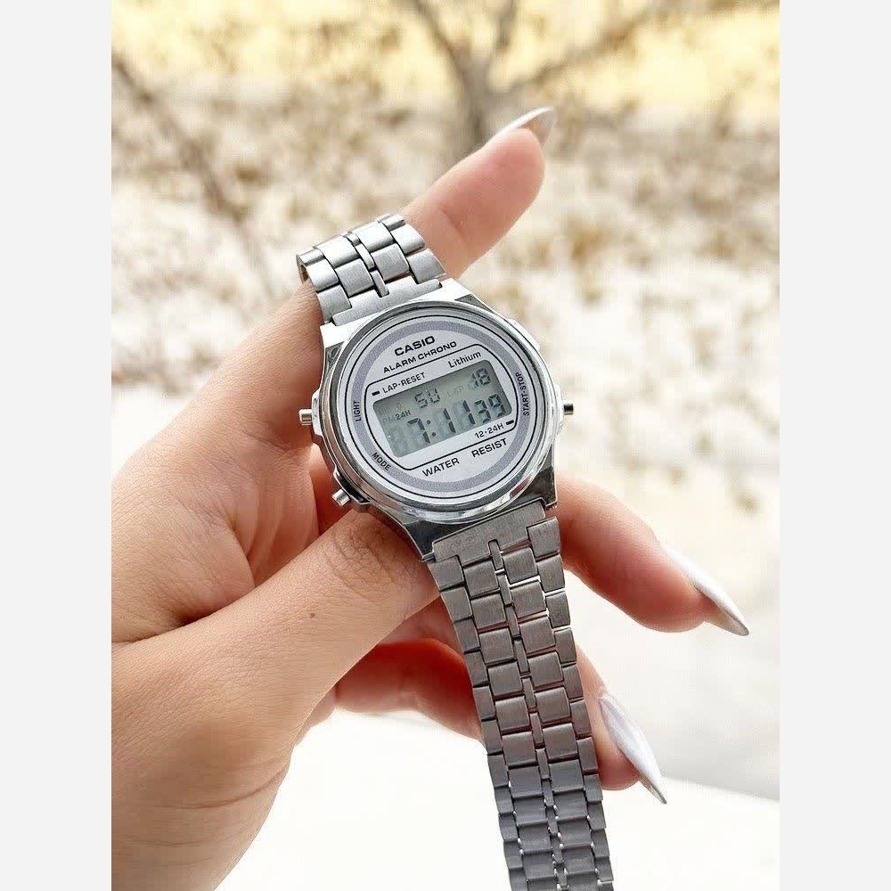 ساعت مچی مردانه کاسیو CASIO دیجیتال صفحه گرد سفید