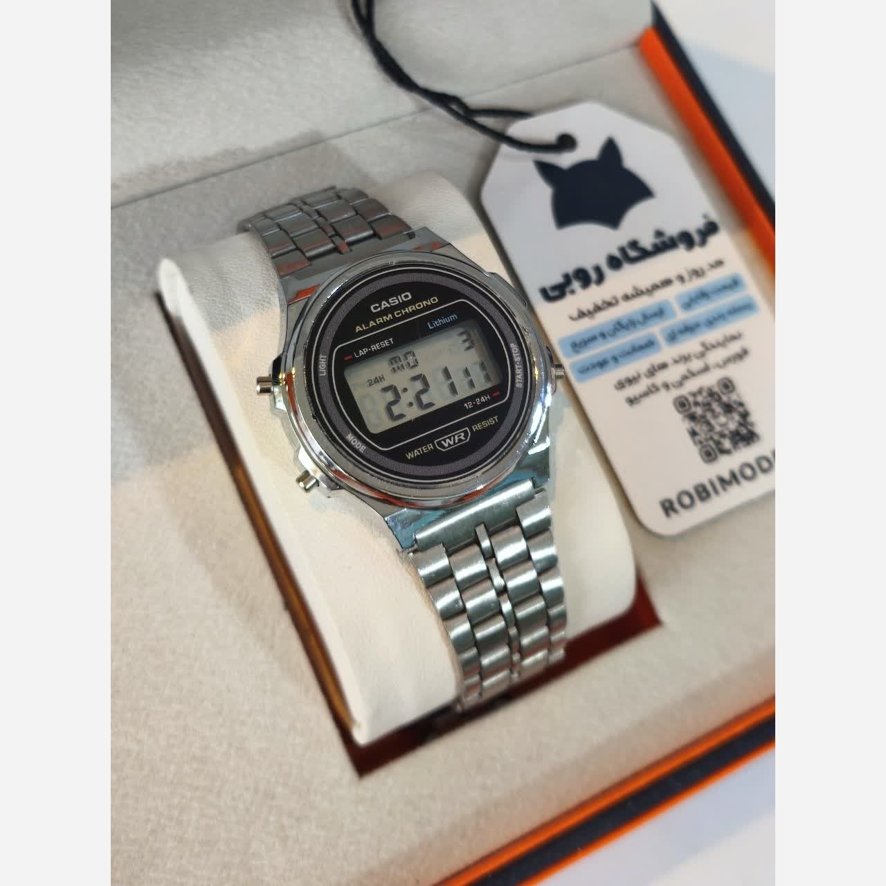 ساعت مچی مردانه کاسیو CASIO دیجیتال صفحه گرد مشکی