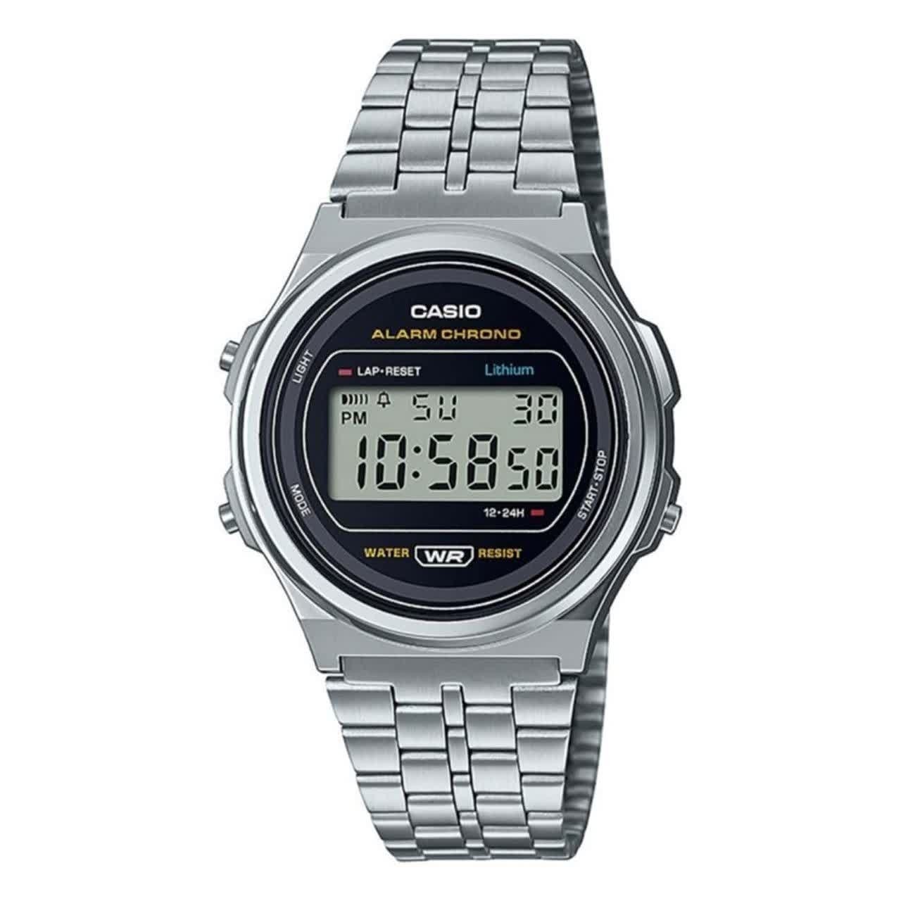 ساعت مچی مردانه کاسیو CASIO دیجیتال صفحه گرد مشکی