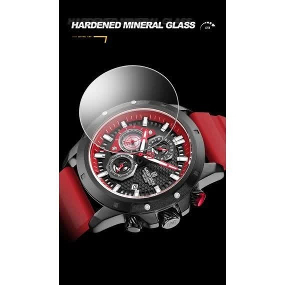 ساعت مچی کرنوگراف مردانه نیوی فورس NAVIFORCE مدل Nf8036 قرمز