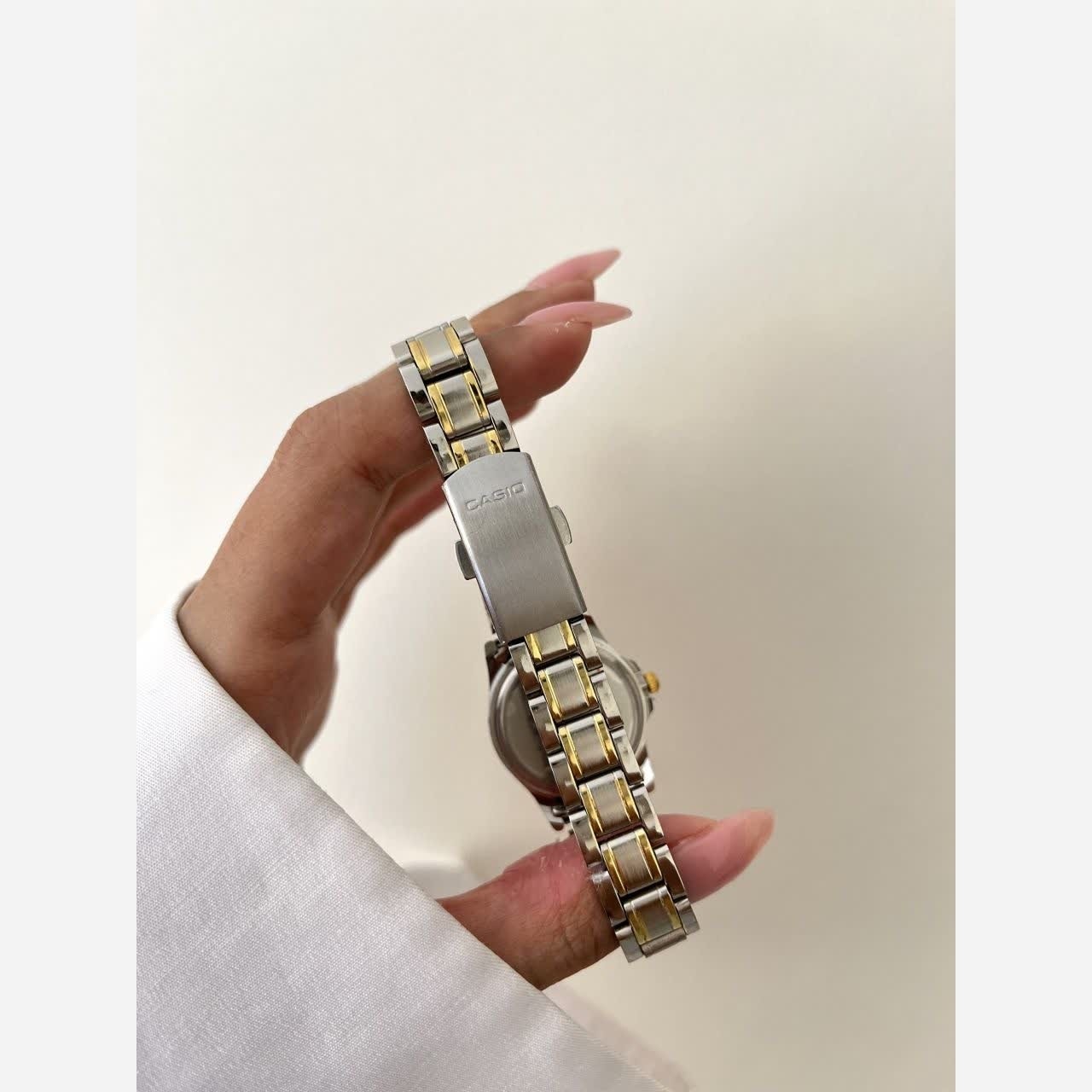 ساعت مچی زنانه کاسیو CASIO موتور ژاپنی صفحه صورتی + جعبه