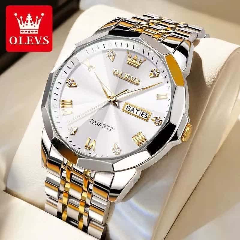 ساعت مچی مردانه اولوز OLEVS اورجینال استیل صفحه سفید