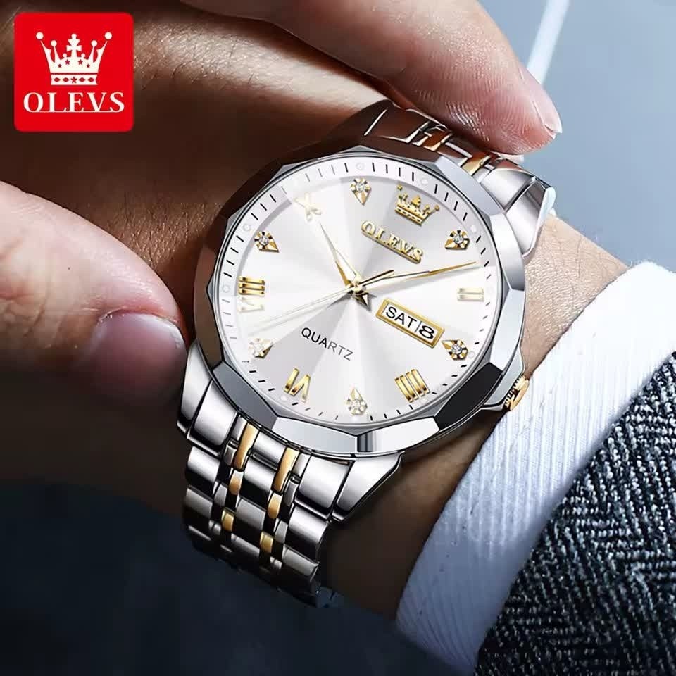 ساعت مچی مردانه اولوز OLEVS اورجینال استیل صفحه سفید