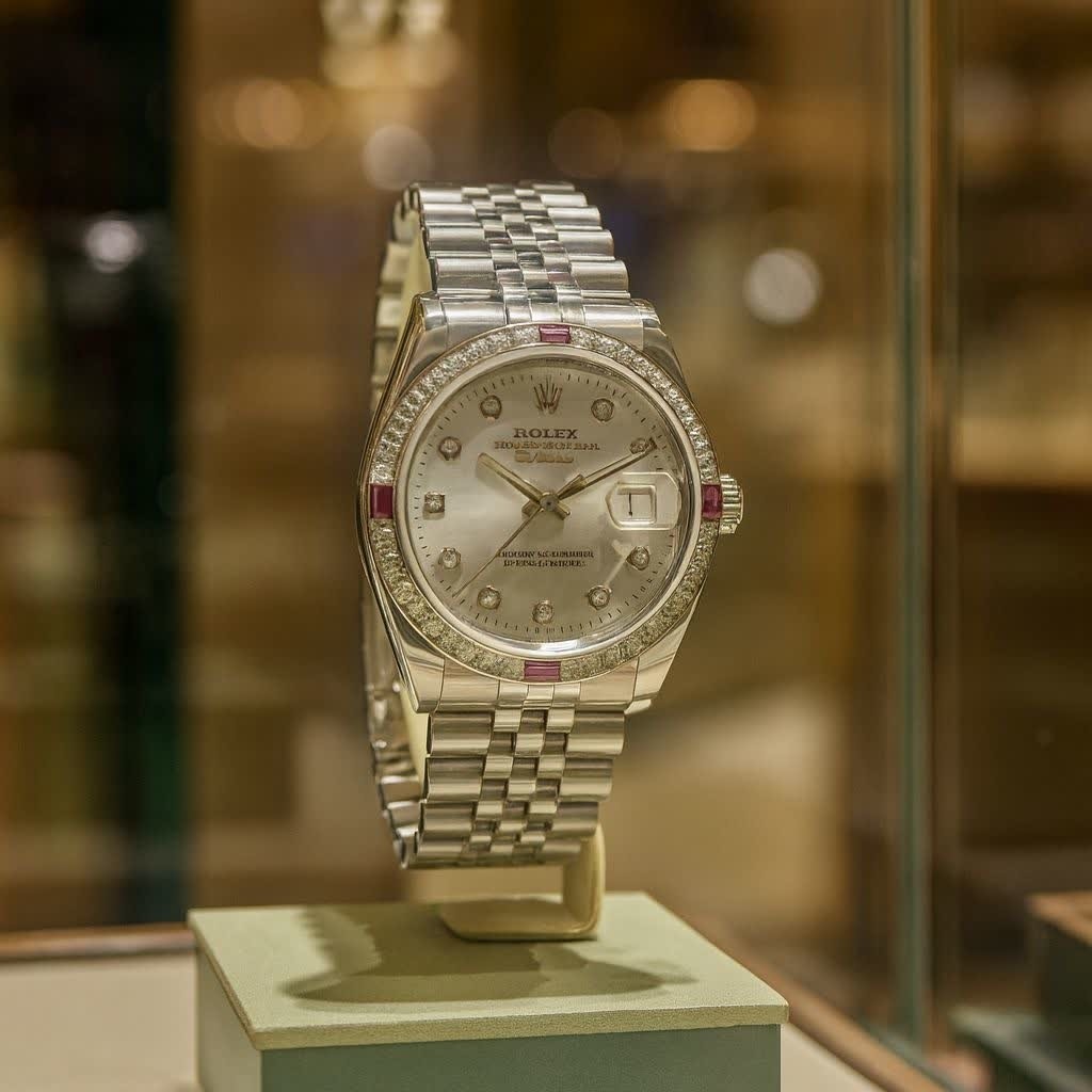 ساعت مچی مردانه رولکس دی دیت جاس ROLEX دور الماس